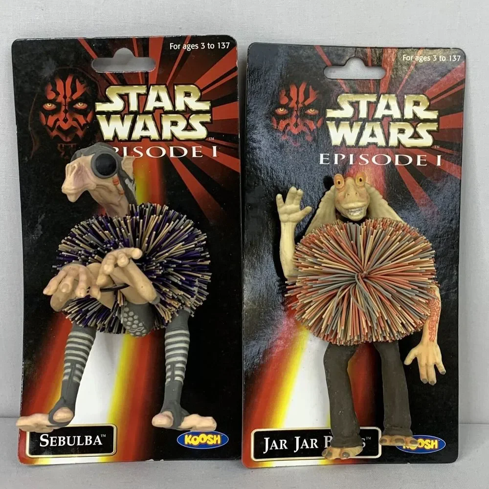 Star Wars Episode 1 Sebulba Jar Jar Binks Koosh Figure Lot Of‎ 2 Vintage  NEW